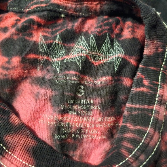 Def Leppard Hysteria Tour Tie Dye Graphic Print Long Sleeve T-Shirt - Picture 3 of 4